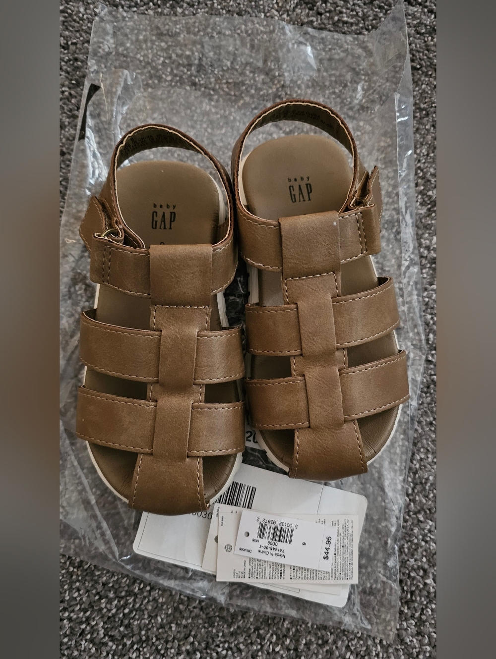 Toddler Brown Fisherman Sandals Size 9